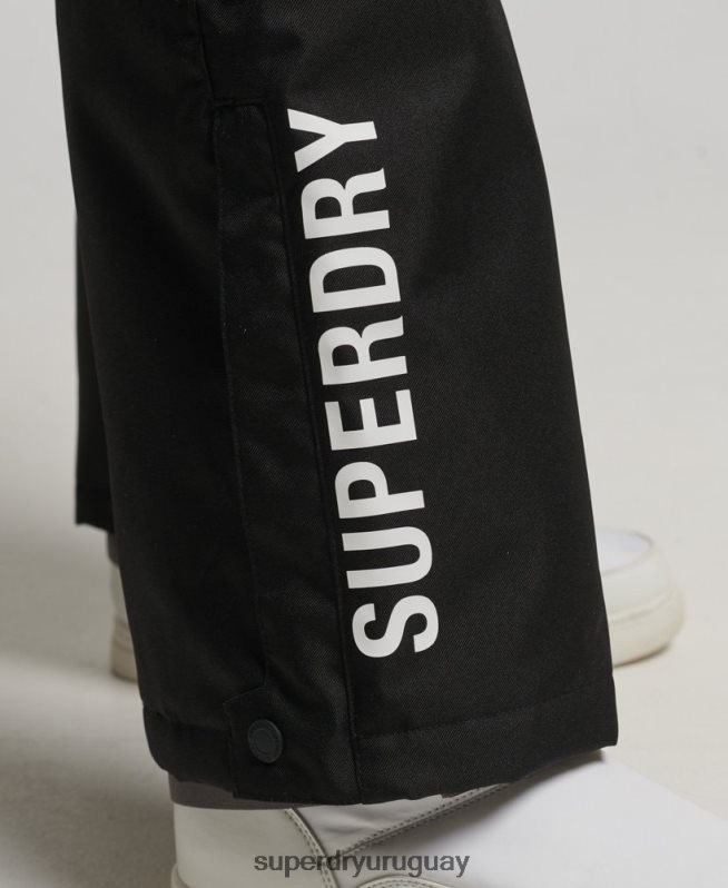 uy Superdry mujer pantalones de rescate negro DT2N8Z6550 ropa