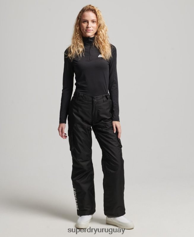 uy Superdry mujer pantalones de rescate negro DT2N8Z6550 ropa