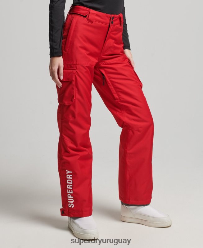 uy Superdry mujer pantalones de rescate rojo DT2N8Z6548 ropa