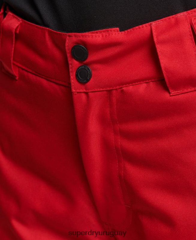 uy Superdry mujer pantalones de rescate rojo DT2N8Z6548 ropa