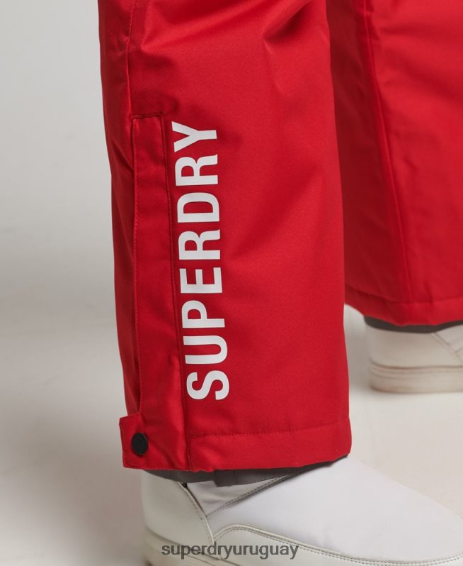 uy Superdry mujer pantalones de rescate rojo DT2N8Z6548 ropa