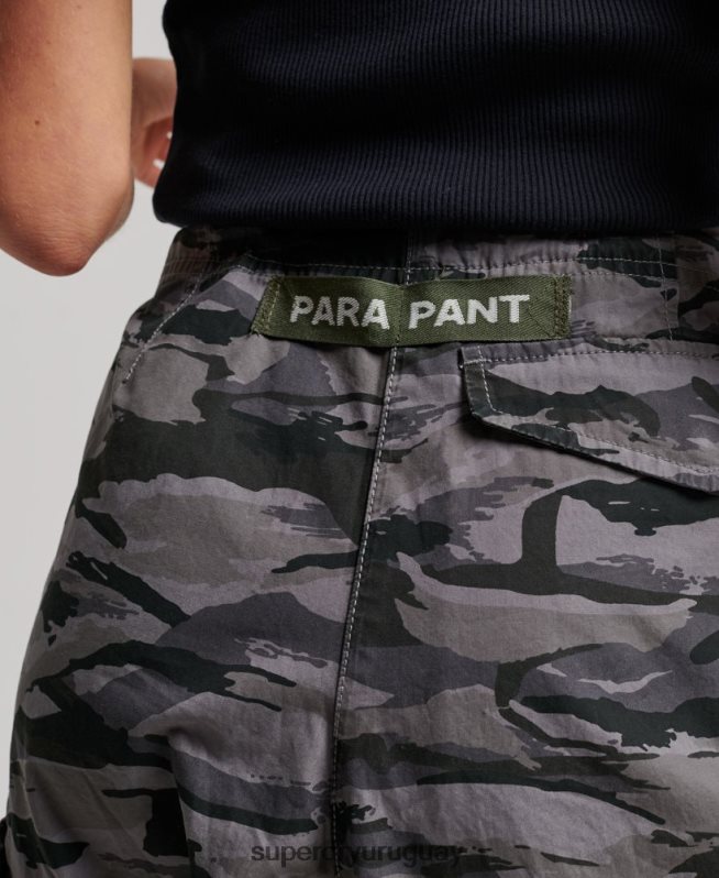 uy Superdry mujer pantalones holgados de paracaídas verde DT2N8Z2129 ropa