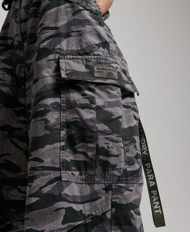 uy Superdry mujer pantalones holgados de paracaídas verde DT2N8Z2129 ropa