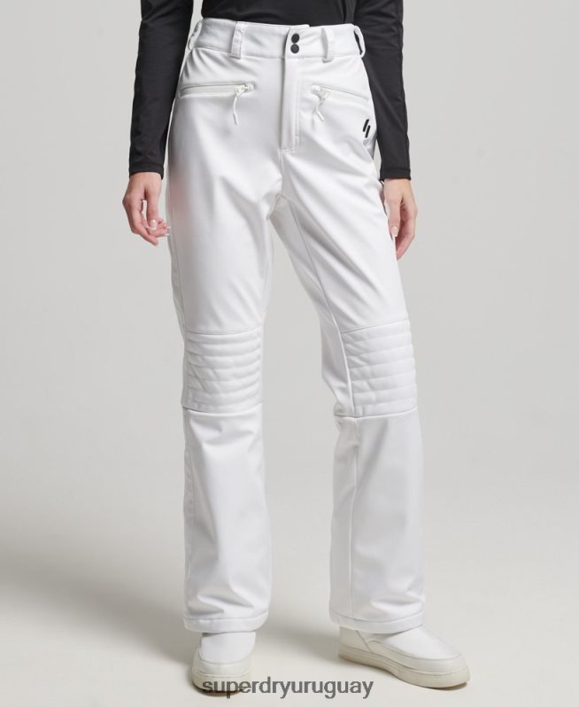 uy Superdry mujer pantalones slim de esquí softshell blanco DT2N8Z2593 ropa