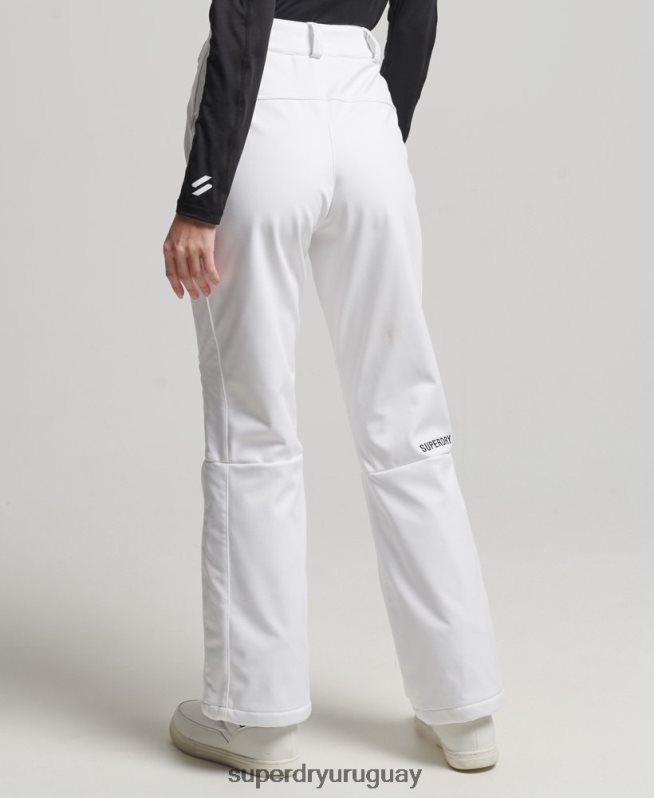 uy Superdry mujer pantalones slim de esquí softshell blanco DT2N8Z2593 ropa
