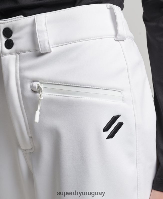 uy Superdry mujer pantalones slim de esquí softshell blanco DT2N8Z2593 ropa