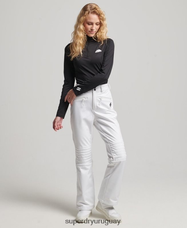uy Superdry mujer pantalones slim de esquí softshell blanco DT2N8Z2593 ropa