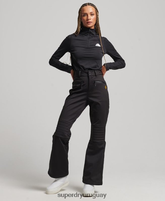uy Superdry mujer pantalones slim de esquí softshell negro DT2N8Z2601 ropa