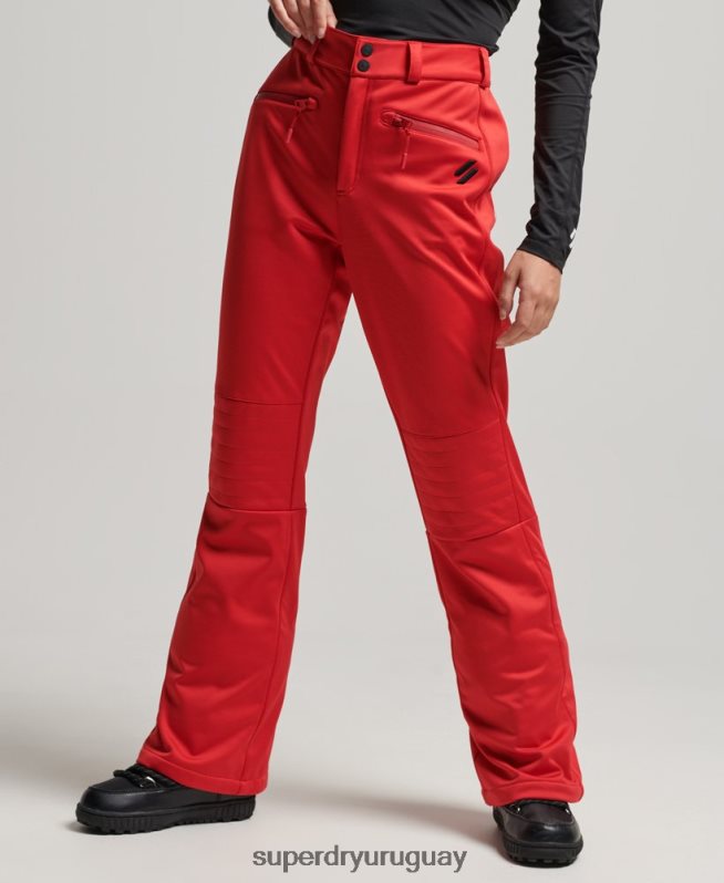 uy Superdry mujer pantalones slim de esquí softshell rojo DT2N8Z2590 ropa