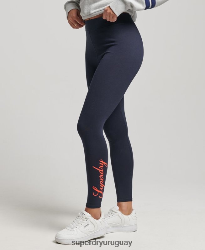 uy Superdry mujer herencia legging Armada DT2N8Z4088 ropa
