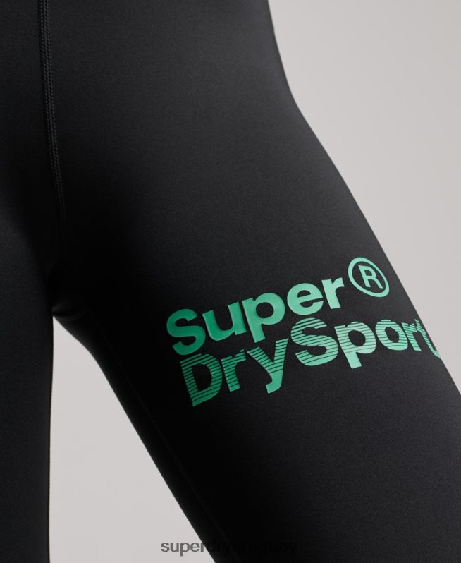 uy Superdry mujer leggins 7/8 cruzados de entrenamiento negro DT2N8Z4046 ropa