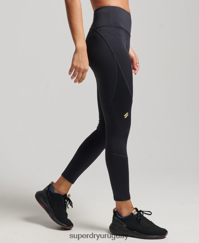 uy Superdry mujer leggins ajustados core 7/8 negro DT2N8Z4071 ropa