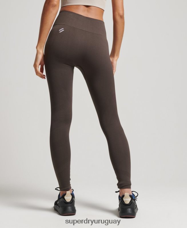uy Superdry mujer leggins ajustados sin costuras gris DT2N8Z4069 ropa