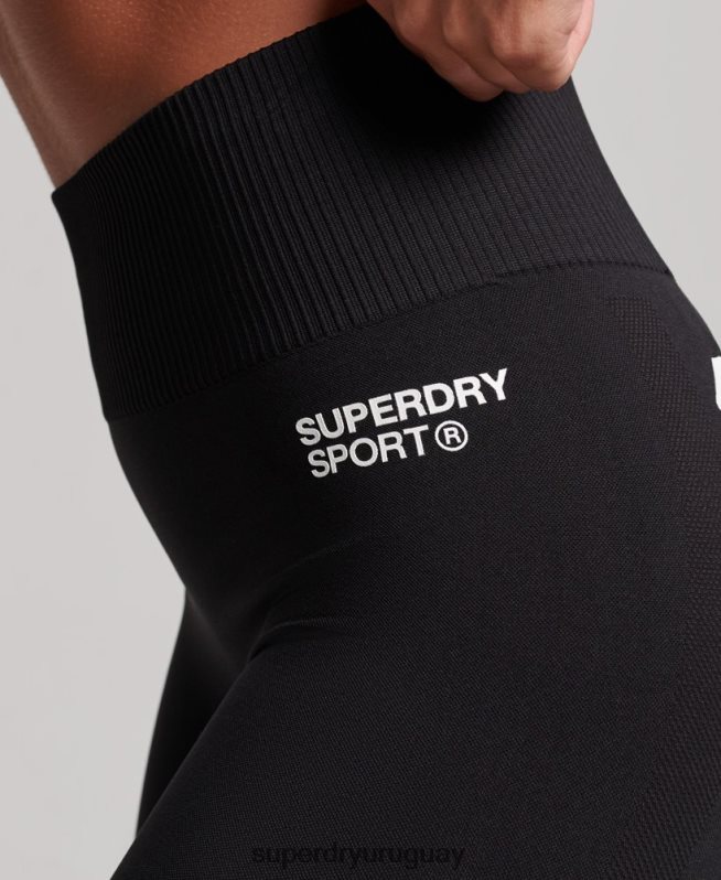 uy Superdry mujer leggins ajustados sin costuras negro DT2N8Z4051 ropa
