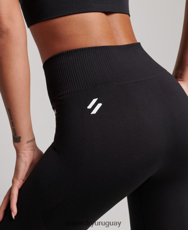 uy Superdry mujer leggins ajustados sin costuras negro DT2N8Z4051 ropa