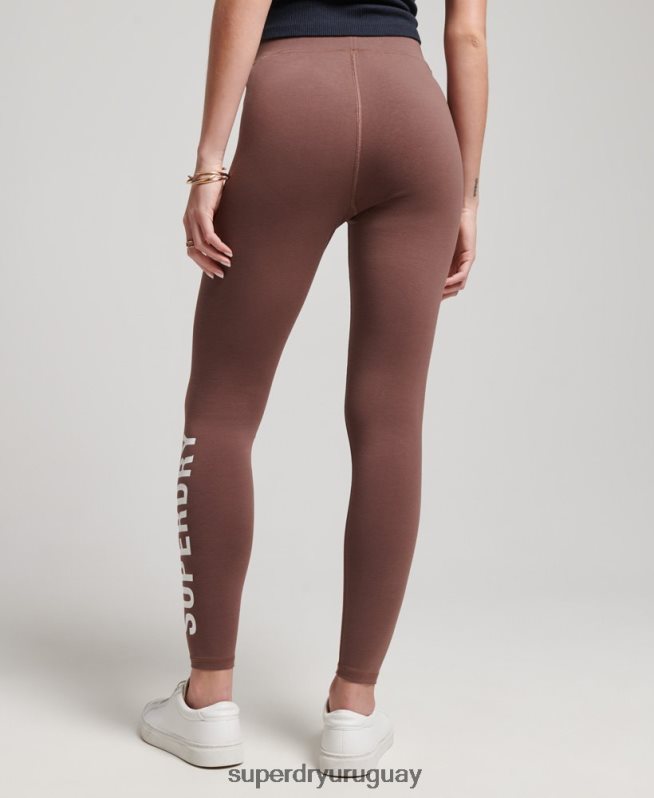 uy Superdry mujer leggins con cintura alta polvoriento DT2N8Z4091 ropa