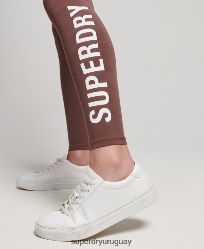 uy Superdry mujer leggins con cintura alta polvoriento DT2N8Z4091 ropa