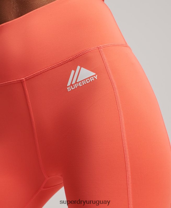 uy Superdry mujer leggins de capa base coral DT2N8Z4079 ropa