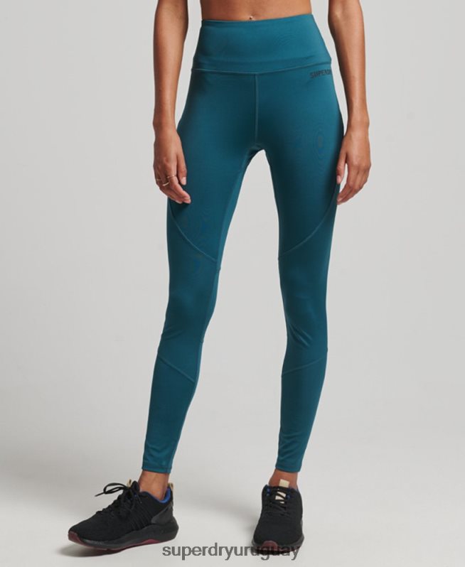 uy Superdry mujer leggins de cuerpo entero turquesa DT2N8Z4066 ropa