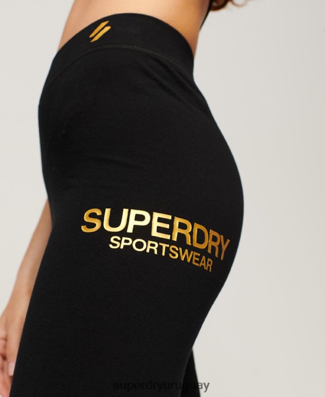 uy Superdry mujer leggins deportivos básicos negro DT2N8Z4044 ropa