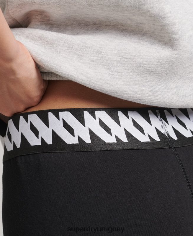 uy Superdry mujer leggins elásticos con gráfico del logo negro DT2N8Z6661 ropa