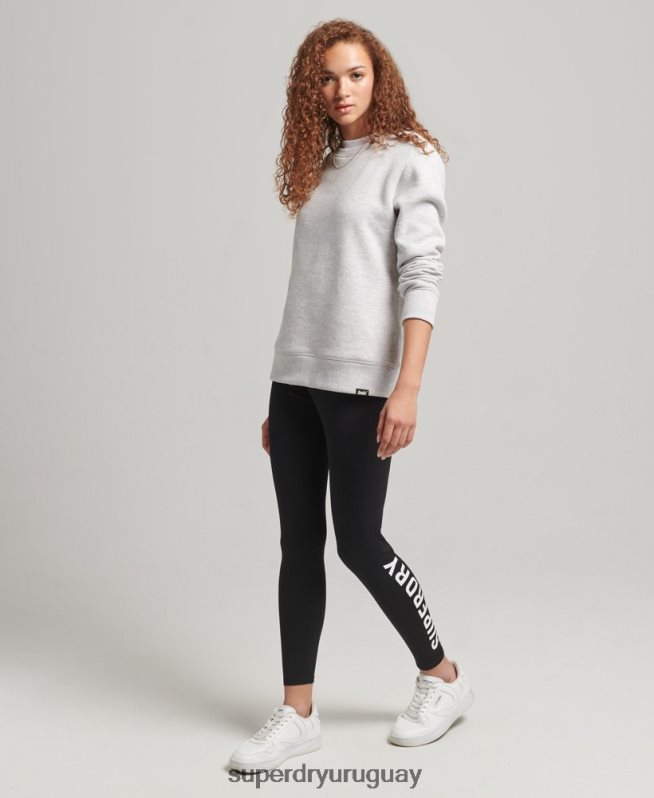 uy Superdry mujer leggins elásticos con gráfico del logo negro DT2N8Z6661 ropa