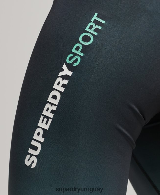 uy Superdry mujer leggins esenciales de entrenamiento turquesa DT2N8Z4047 ropa
