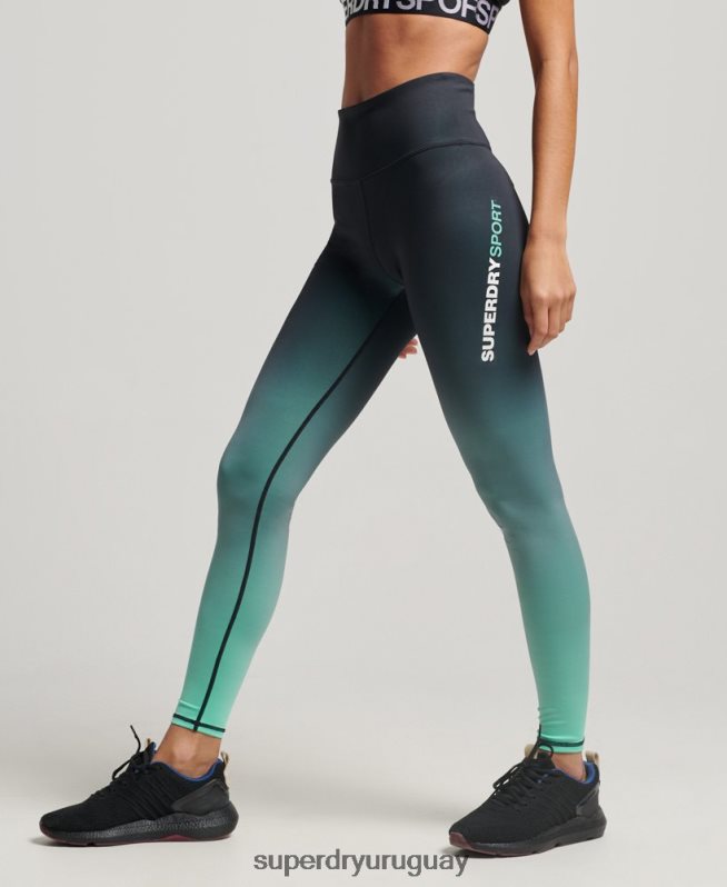 uy Superdry mujer leggins esenciales de entrenamiento turquesa DT2N8Z4047 ropa