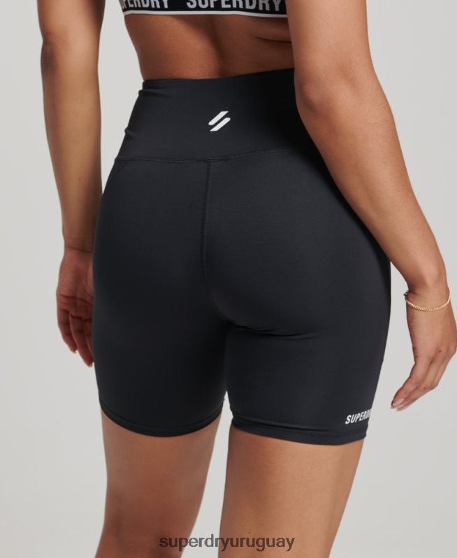 uy Superdry mujer pantalones cortos ajustados de 6 pulgadas negro DT2N8Z3134 ropa