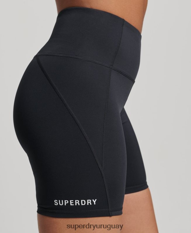 uy Superdry mujer pantalones cortos ajustados de 6 pulgadas negro DT2N8Z3134 ropa