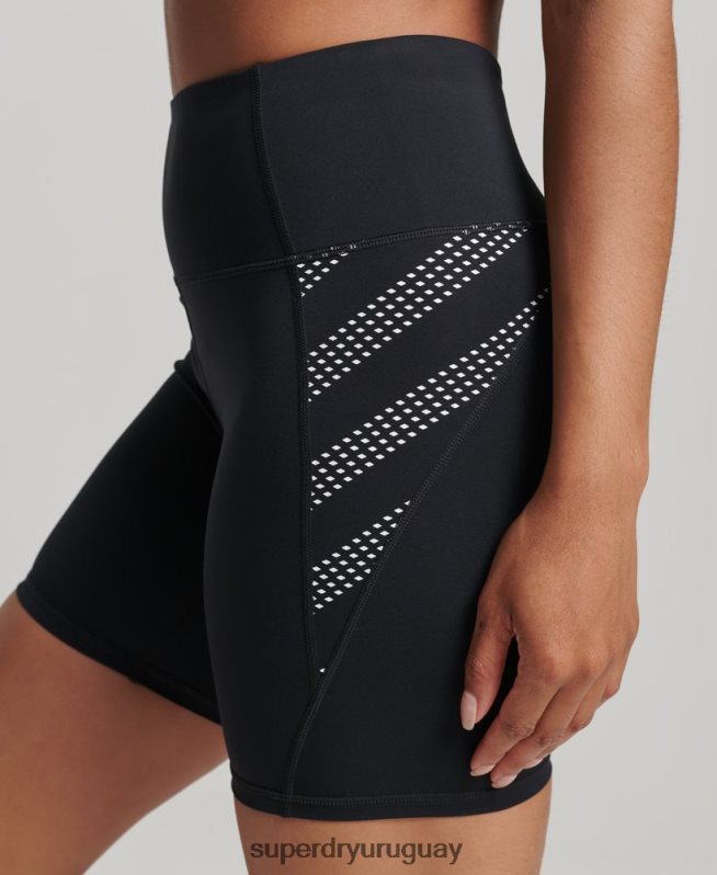 uy Superdry mujer pantalones cortos ajustados de 6 pulgadas negro DT2N8Z3134 ropa