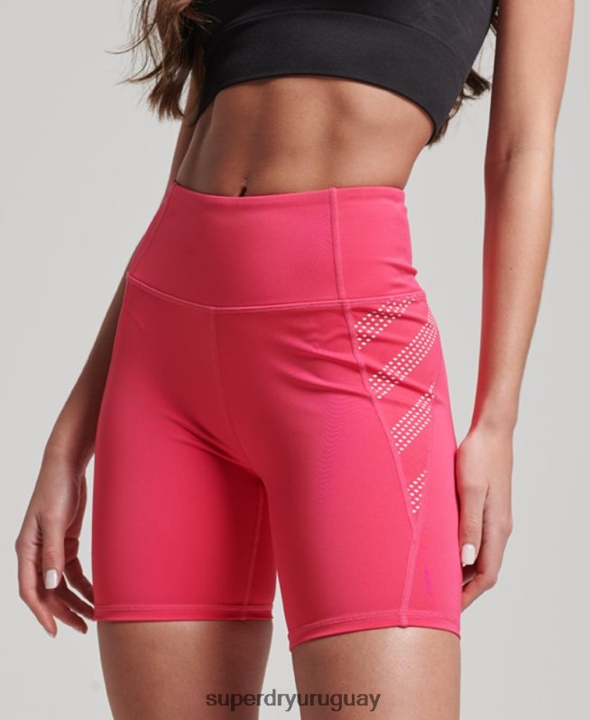 uy Superdry mujer pantalones cortos ajustados de 6 pulgadas rosa DT2N8Z6348 ropa