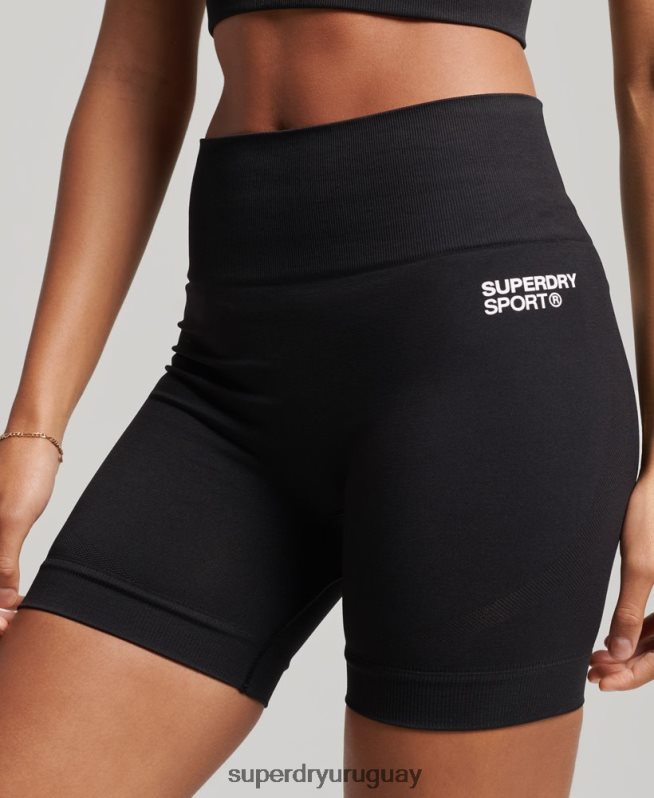 uy Superdry mujer shorts ajustados sin costuras negro DT2N8Z3117 ropa