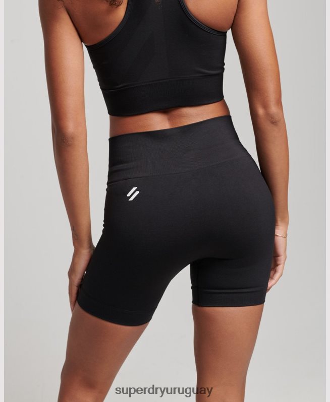 uy Superdry mujer shorts ajustados sin costuras negro DT2N8Z3117 ropa