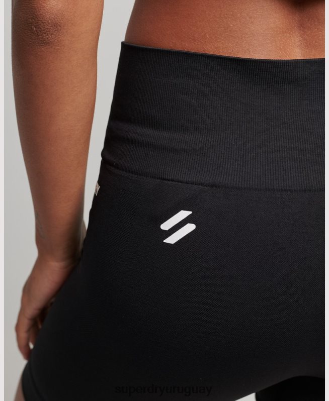 uy Superdry mujer shorts ajustados sin costuras negro DT2N8Z3117 ropa