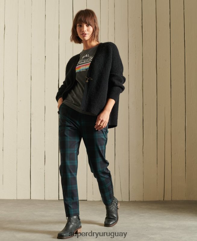 uy Superdry mujer cárdigan en mezcla de alpaca negro DT2N8Z6600 ropa