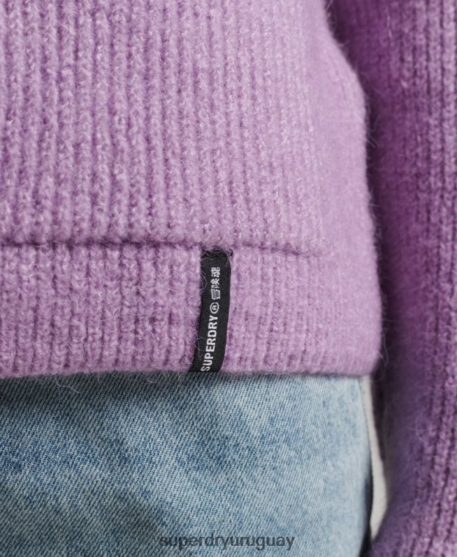 uy Superdry mujer cárdigan supersuave esencial púrpura DT2N8Z3968 ropa