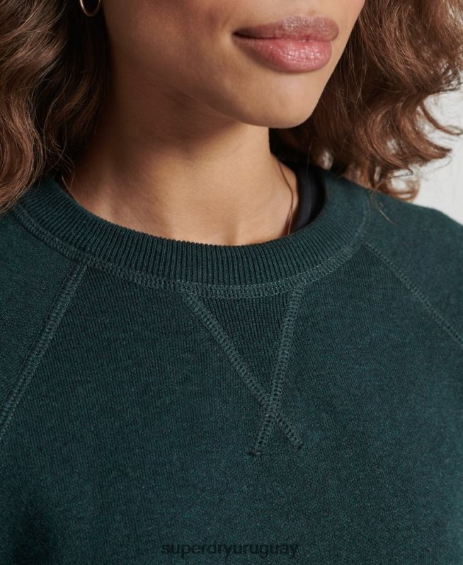 uy Superdry mujer jersey básico de algodón orgánico verde DT2N8Z6713 ropa
