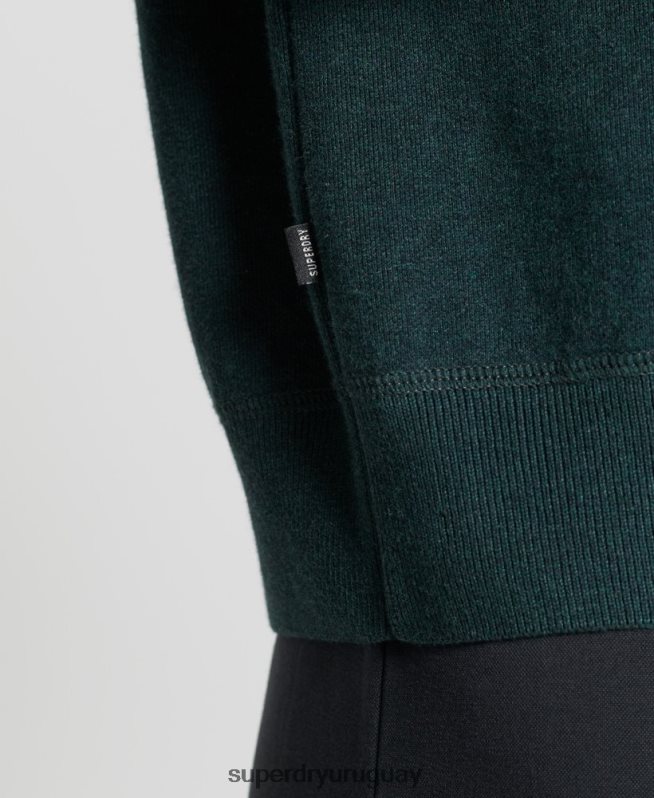 uy Superdry mujer jersey básico de algodón orgánico verde DT2N8Z6713 ropa