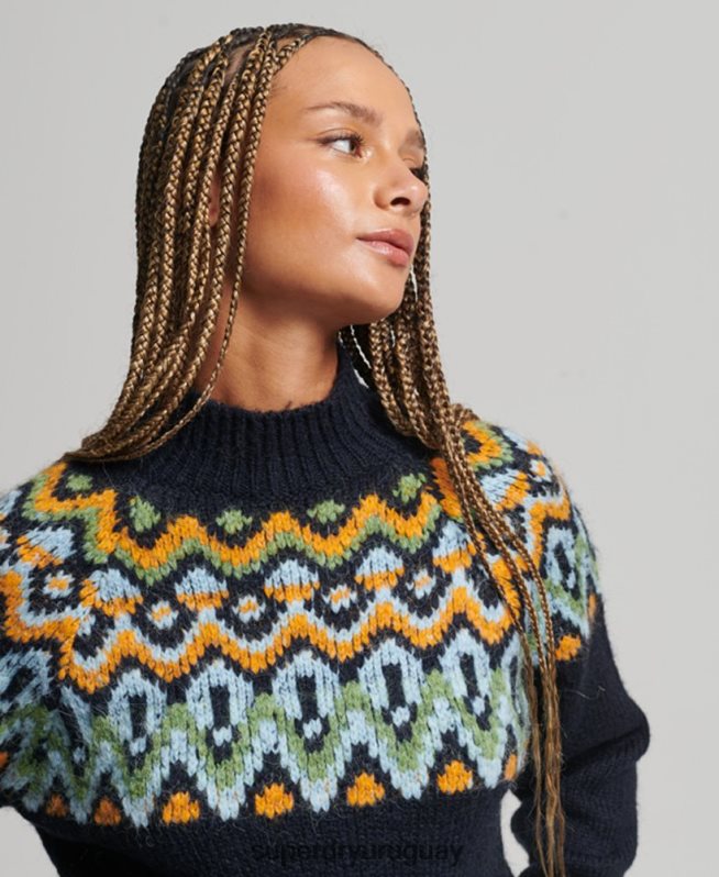 uy Superdry mujer suéter holgado con diseño de cachemira Armada DT2N8Z4025 ropa