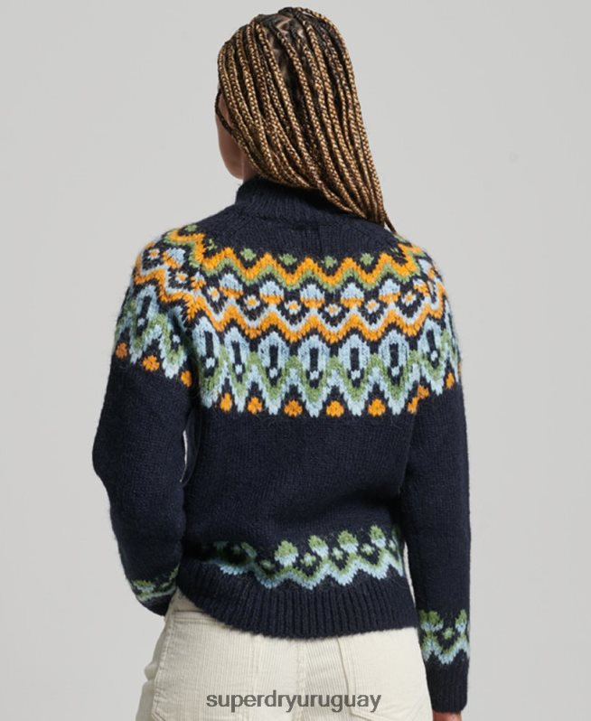 uy Superdry mujer suéter holgado con diseño de cachemira Armada DT2N8Z4025 ropa