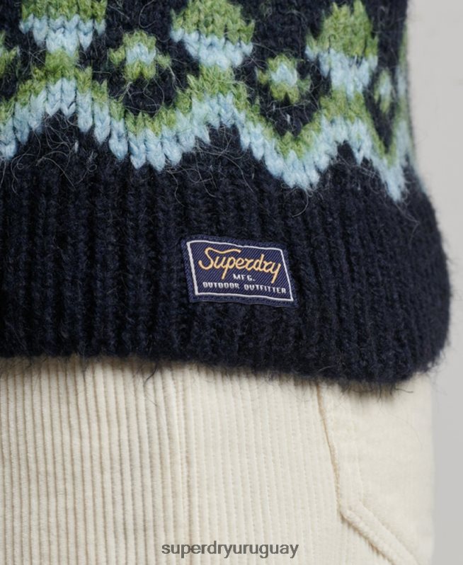uy Superdry mujer suéter holgado con diseño de cachemira Armada DT2N8Z4025 ropa
