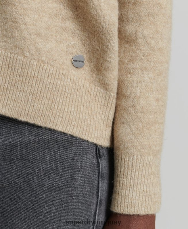 uy Superdry mujer suéter tejido con cuello en V holgado de Studios desnudo DT2N8Z4016 ropa