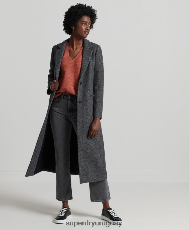uy Superdry mujer suéter tejido con cuello en V holgado de Studios naranja DT2N8Z3984 ropa