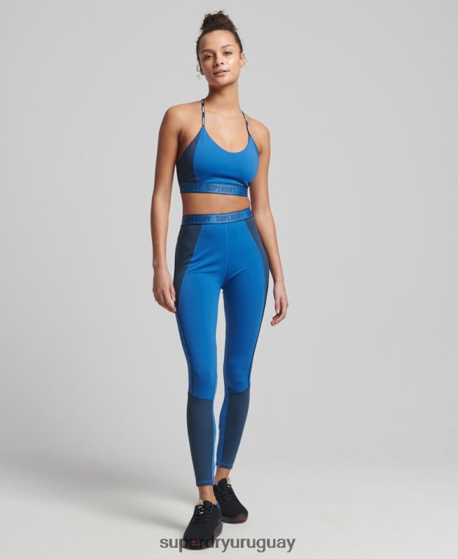 uy Superdry mujer Sujetador elástico Train de impacto medio azul DT2N8Z4198 ropa