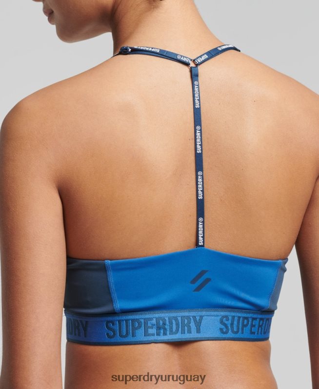 uy Superdry mujer Sujetador elástico Train de impacto medio azul DT2N8Z4198 ropa