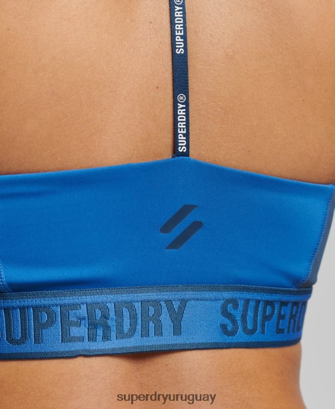 uy Superdry mujer Sujetador elástico Train de impacto medio azul DT2N8Z4198 ropa