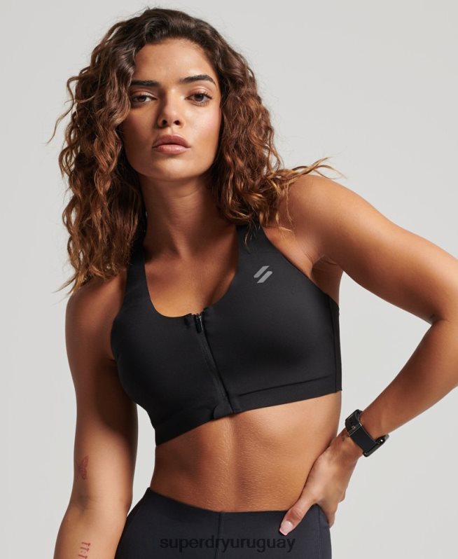 uy Superdry mujer correr sujetador de rendimiento negro DT2N8Z6310 ropa