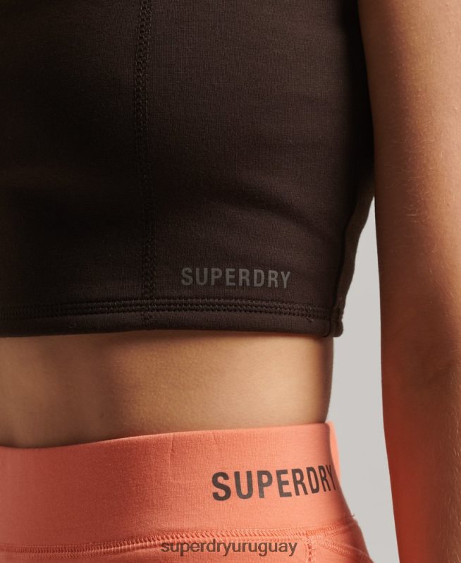 uy Superdry mujer parte superior del sujetador de tecnología marrón DT2N8Z2997 ropa