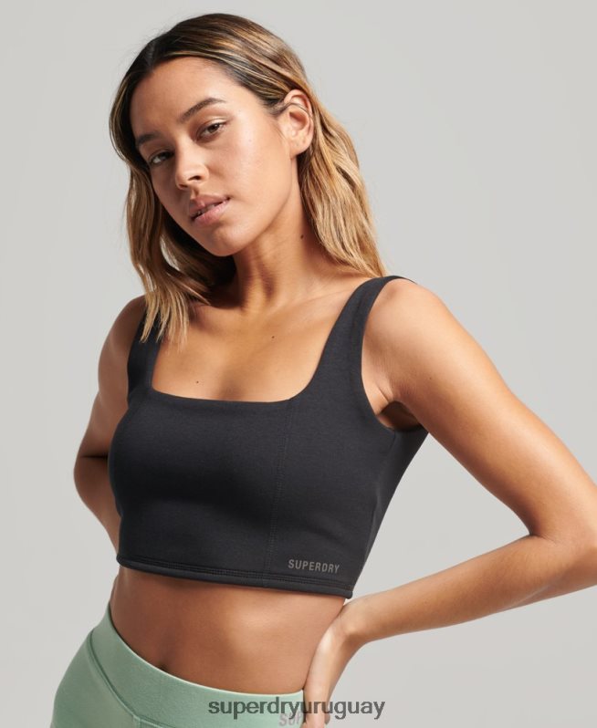 uy Superdry mujer parte superior del sujetador de tecnología negro DT2N8Z2947 ropa